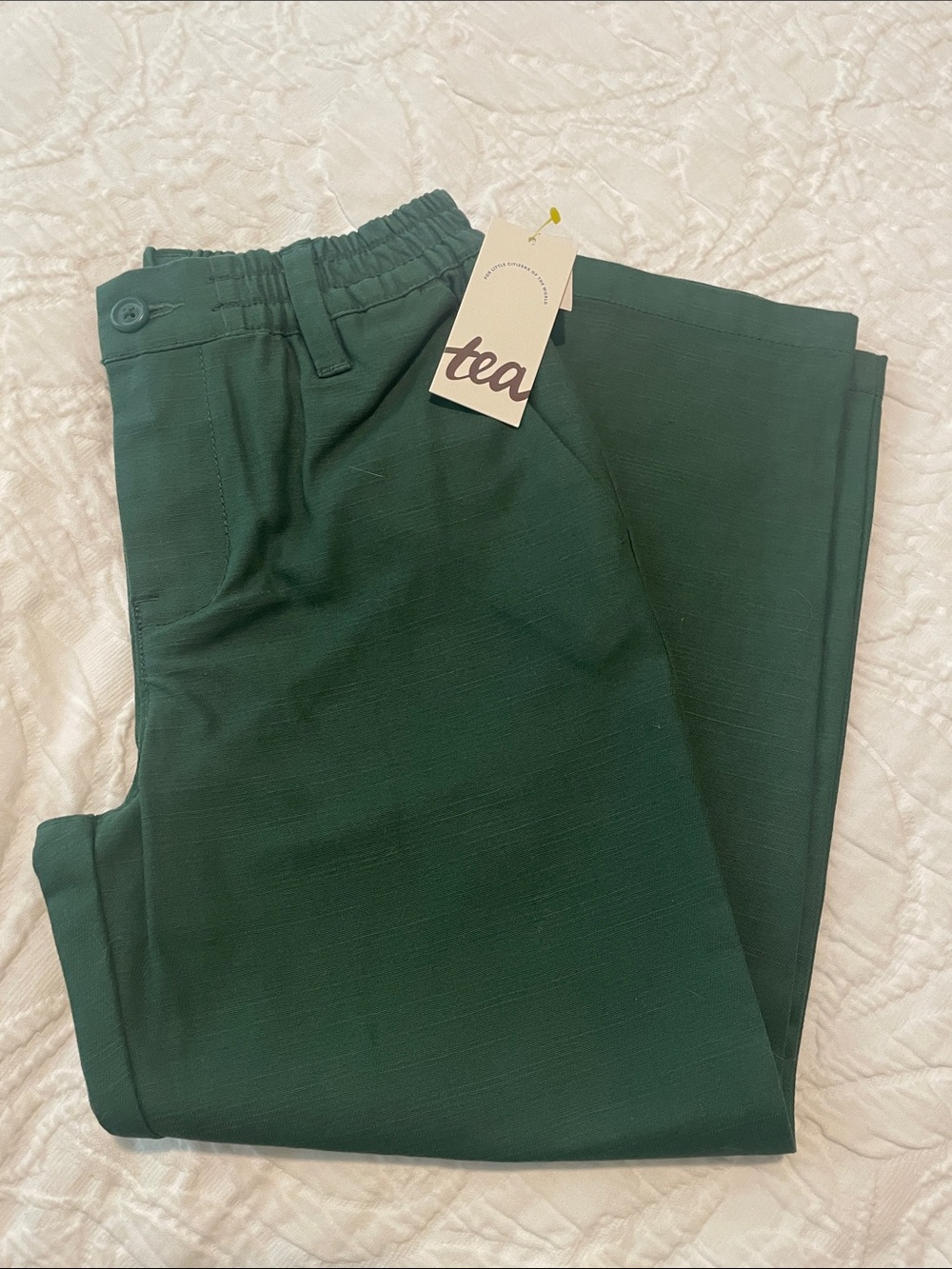 Tea Collection Men's Dark Green Pull-On Chinos